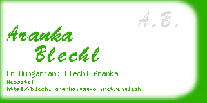 aranka blechl business card